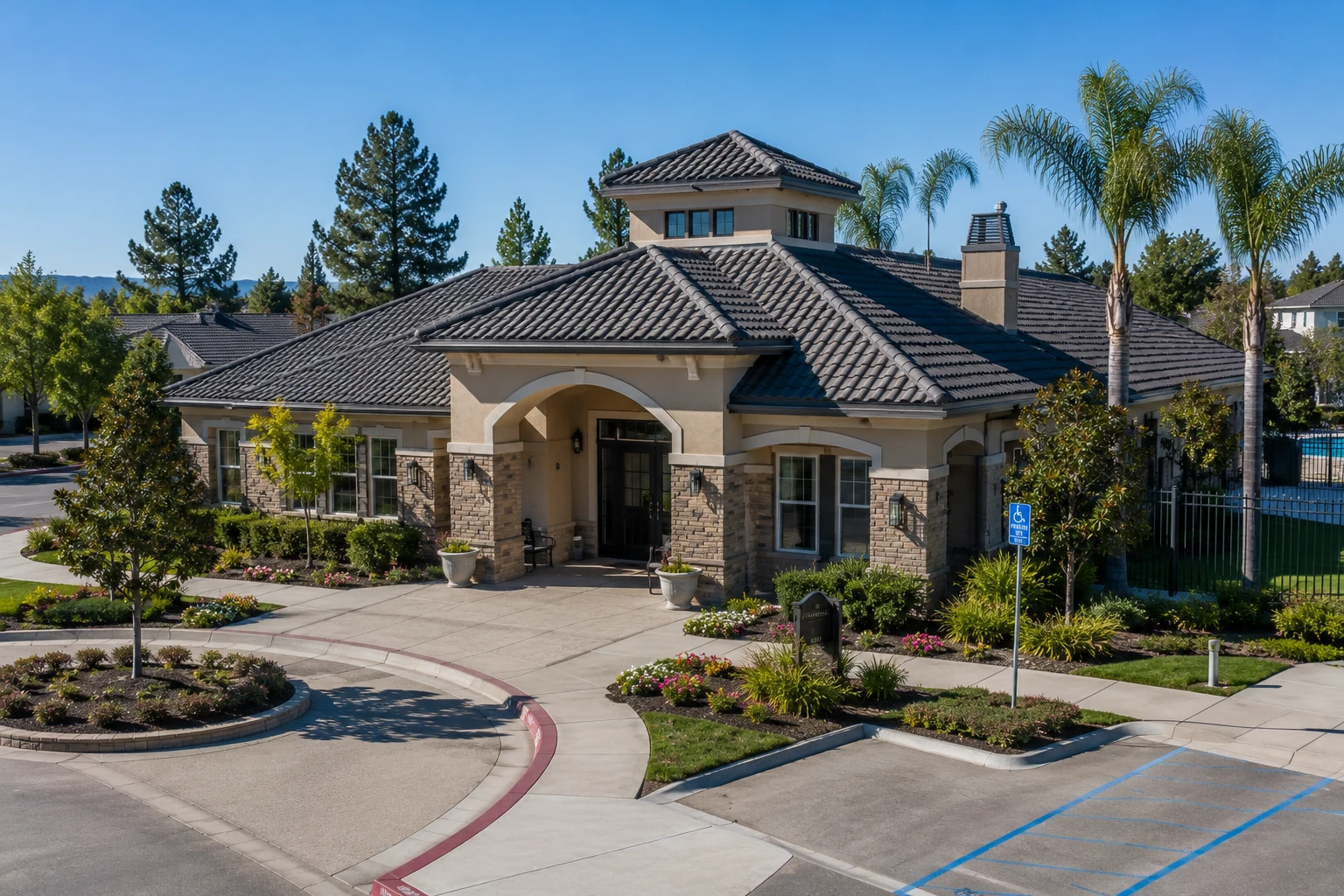 Clean HOA common area walkway after professional service