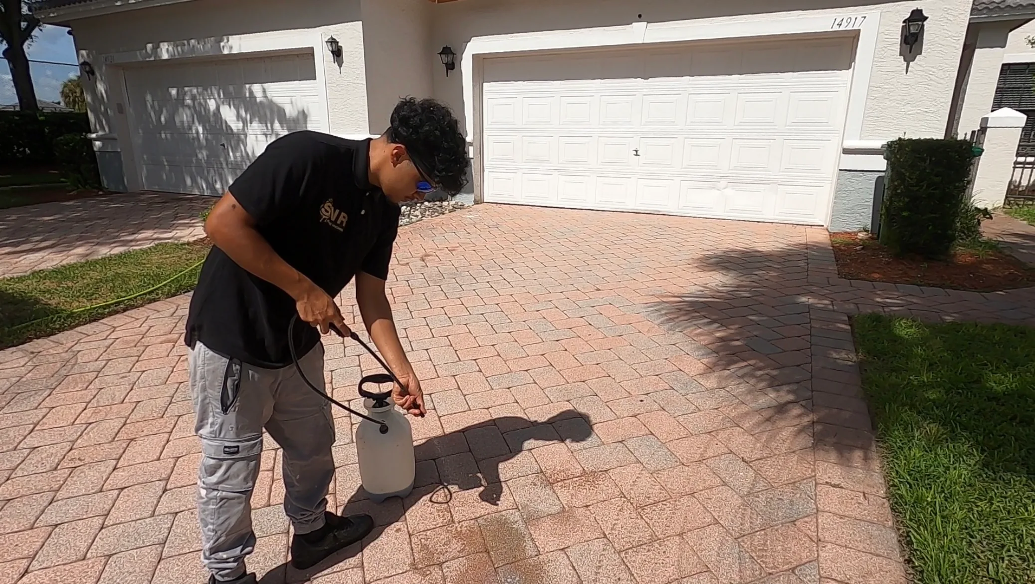 Paver patio after SNR paver sealing, showing rich restored color and protected surface